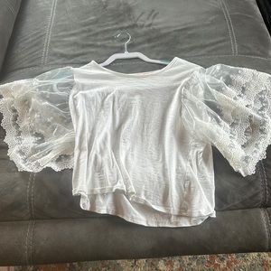 Rose and grey white shirt